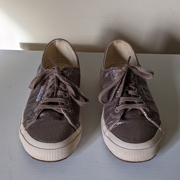 Superga Micro Sequin 2750 Metallic Low Top Sneakers - Picture 3 of 8